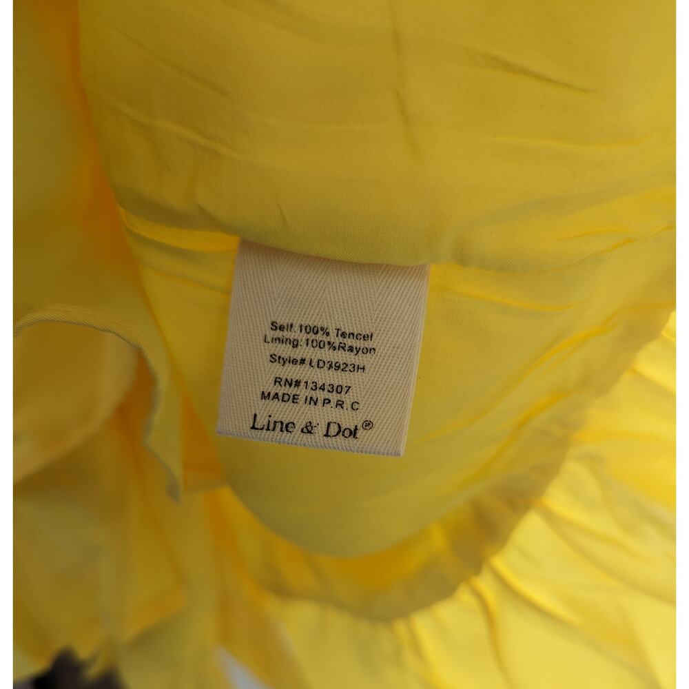 Line & Dot Yellow Ruffle Wrap Dress - Picture 5 of 9